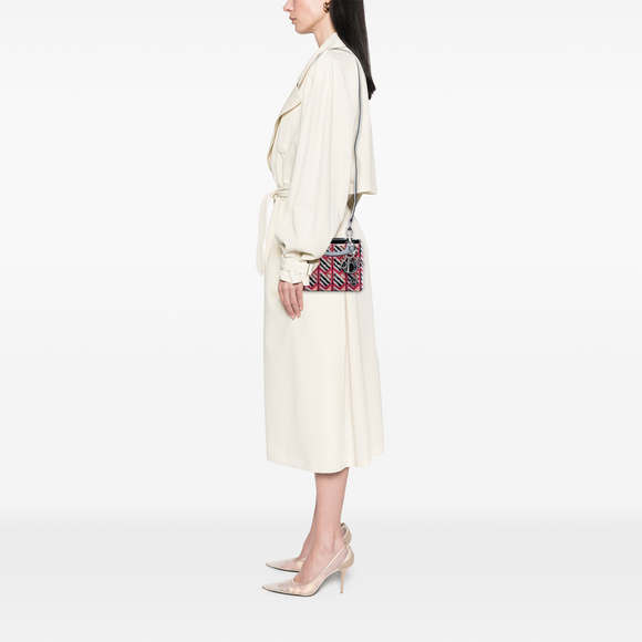 Pre-Loved Dior Mini Patent Sequined Lady Dior - Picture 7 of 7